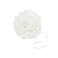 Boule de fleurs blanche D20cm
