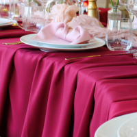 Nappe carrée en tissus 270*270cm -BORDEAUX