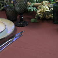 Nappe rectangle en tissus 150*240cm - Chocolat