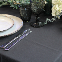 Nappe carrée en tissus 240*240cm -NOIRE