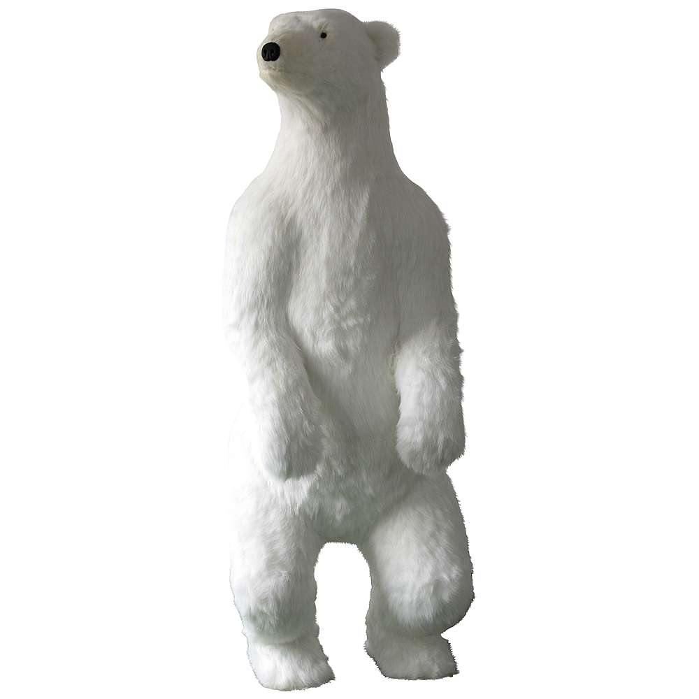 Location ours blanc en peluche géant H185cm - Clauday Evénements