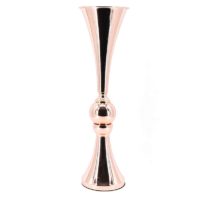 Location vase métal clarinette rose/gold H65cm