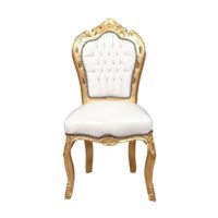 Location fauteuil baroque blanc et doré