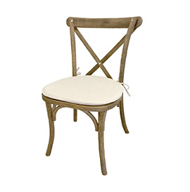 Location galette de chaise en lin (pour chaise bistrot)