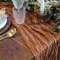 Chemin de table Cheesecloth- CAMEL
