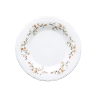 Assiette plate Rétro bord fleurs ROSALIE D27.5cm