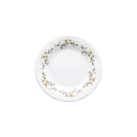 Assiette plate Rétro bord fleurs ROSALIE D21cm