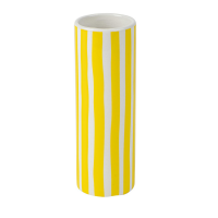 Vase soliflore DELIA Jaune & blanc Ø5,5x16cm
