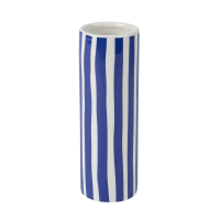 Vase soliflore DELIA Bleu& blanc Ø5,5x16cm