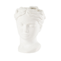 Vase Héléna en céramique blanc -Figure de femme