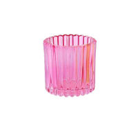 Photophore MIRA framboise (Ø7,5x7,5cm)