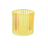 Photophore MIRA jaune (Ø7,5x7,5cm)