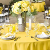 Nappe ronde en tissus -D300cm JAUNE