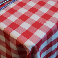 Nappe rectangle en tissus- 175*280cm -VICHY ROUGE