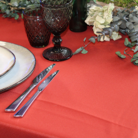 Nappe ronde en tissus D290cm - Terracotta