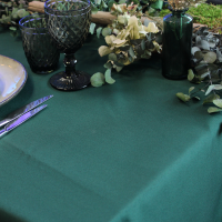 Nappe ronde en tissus D290cm - VERT EMERAUDE (foncé)