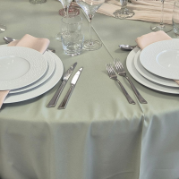 Nappe ronde en tissus D300cm - SAUGE