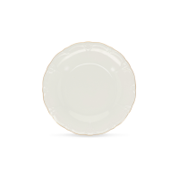 Assiette plate rétro bords dorés -LOUISE D21cm