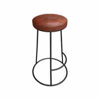 Tabouret métallique ARIA en simili cuir- VINTAGE